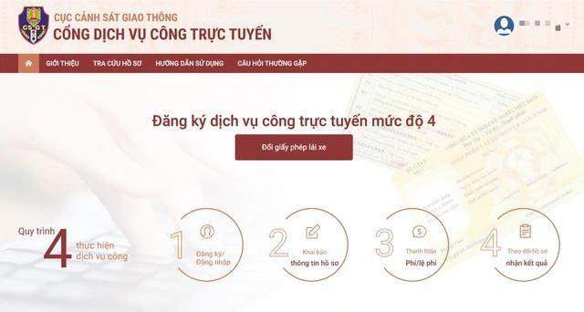 Hướng dẫn đổi Giấy phép Lái xe B1, B2 sang C1 trực tuyến 611861