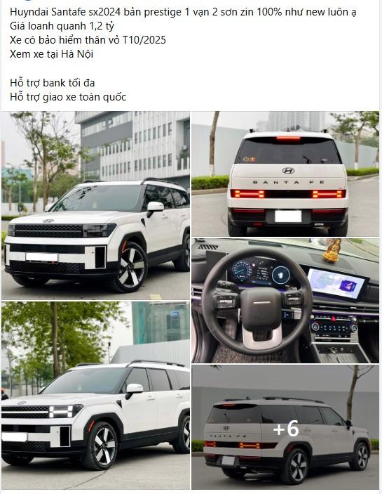 Mới lăn bánh 12.000 km, Hyundai SantaFe 2024 đời mới đã lên sàn xe cũ với giá bất ngờ 619275