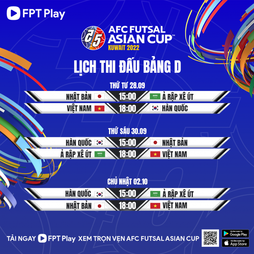 Đón xem ĐT Futsal Việt Nam đối đầu ĐT Futsal Hàn Quốc trên FPT Play 193385
