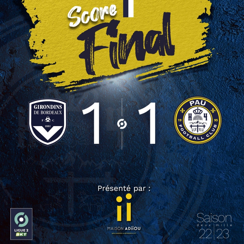 Pau FC đánh rơi 3 điểm theo cách rất đáng tiếc