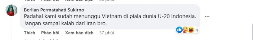 CĐV Indonesia phản ứng không ngờ khi U20 Việt Nam bị loại 255737