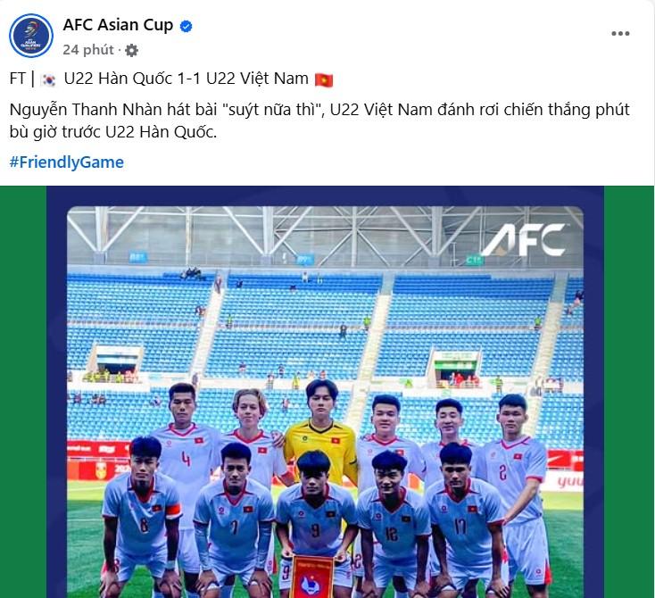AFC thốt lên 1 điều khi U22 Việt Nam suýt thắng Hàn Quốc 607886