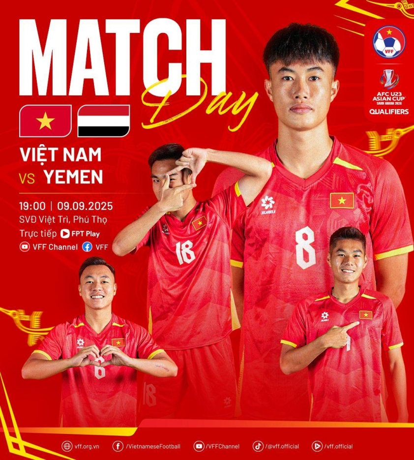 Trực tiếp U23 Việt Nam vs U23 Yemen, 19h00 hôm nay 9/9 701105