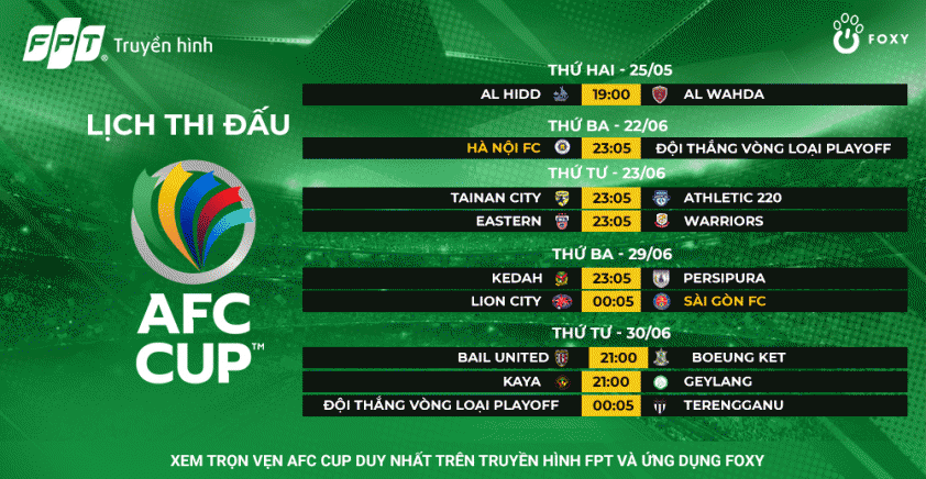 Lịch thi đấu AFC Cup 2021 46254
