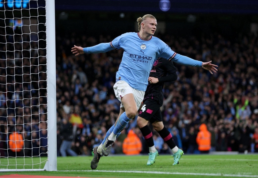 Haaland tiếp tục là tâm điểm bằng cú hat-trick cho riêng mình. Ảnh: internet.