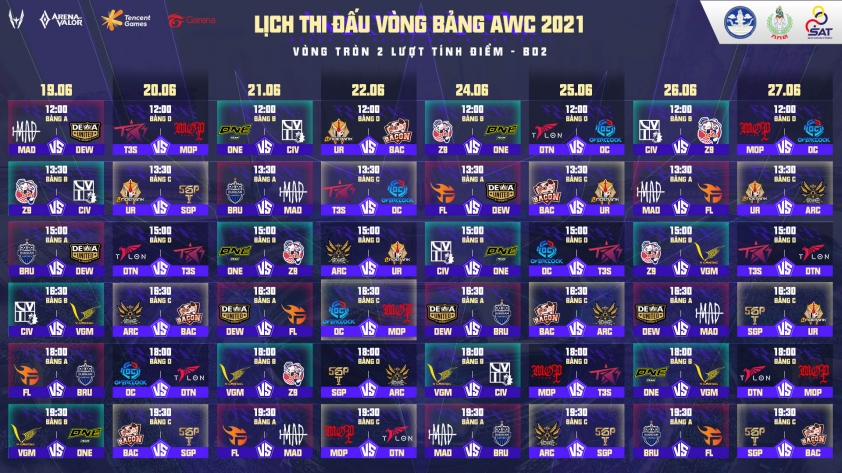 Lịch thi đấu AWC 2021 Liên Quân Mobile mới nhất 52180