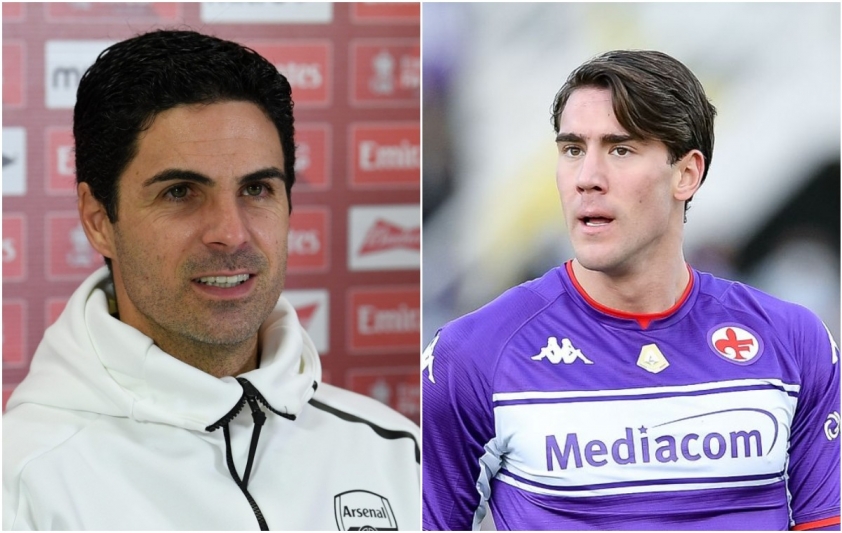 Mikel-Arteta-Dusan-Vlahovic