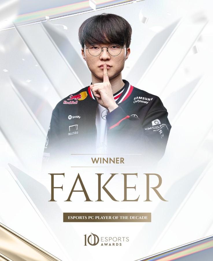 T1 và LMHT thắng lớn tại Esports Awards phiên bản kỷ niệm 10 năm 691563