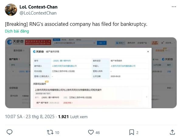 RNG xác nhận tái cấu trúc: Nhà đầu tư mới sẽ 'đá bay' ban quản lý cũ? 691370