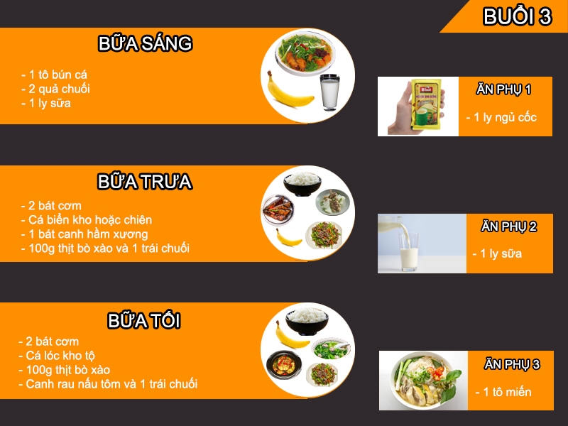Thực đơn tăng cân hiệu quả