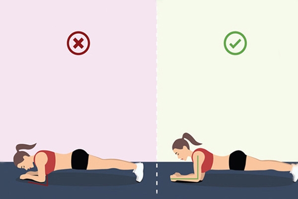 tập plank bị đau lưng