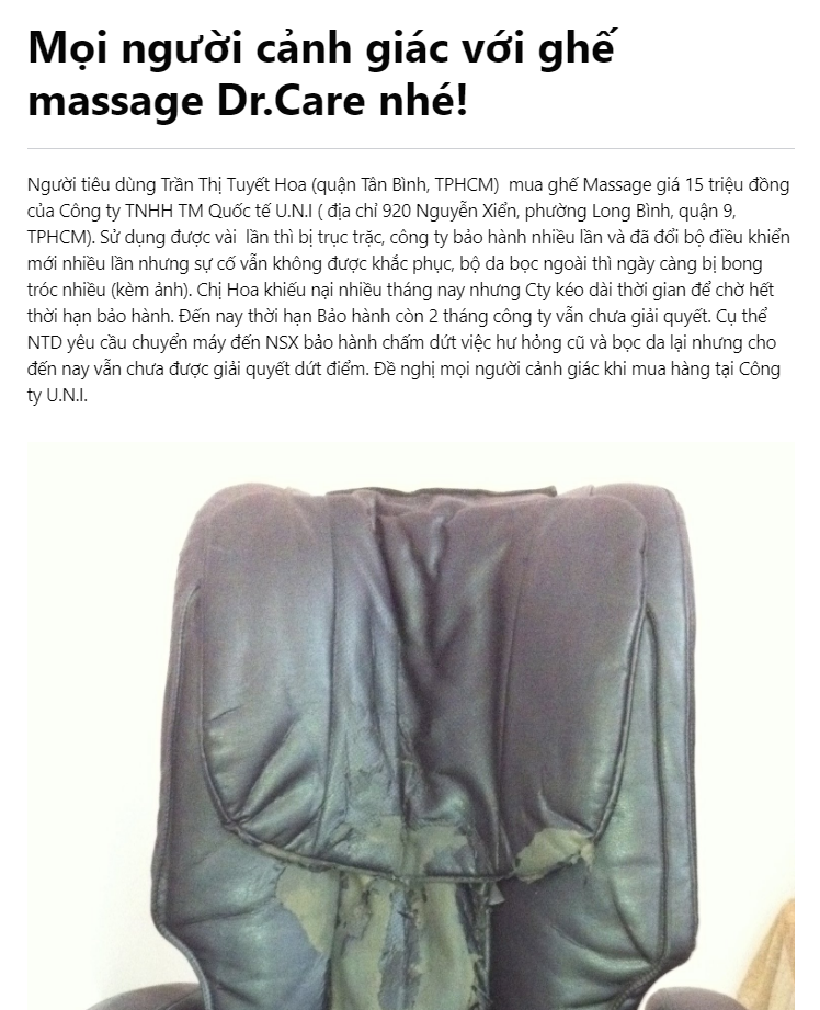 Dr.care lừa đảo
