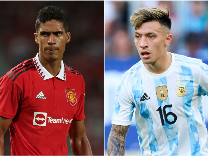 Lisandro Martinez va Raphael Varane.