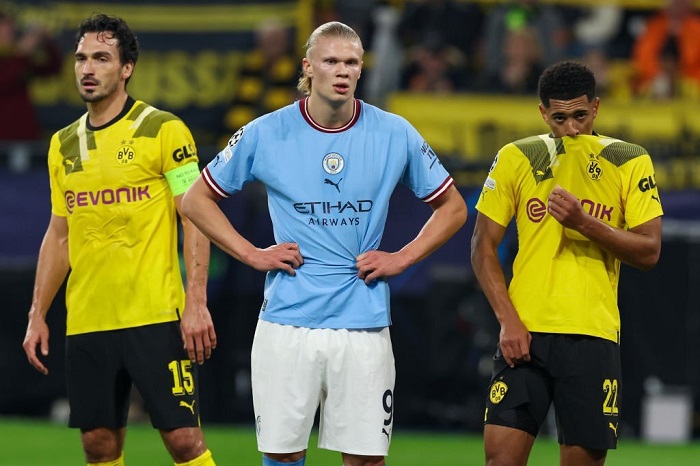 pep voi thay haaland ra san truoc dortmund vi lo lang 1
