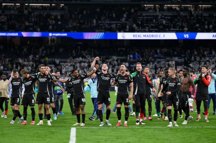 Arsenal phải đá tứ kết lượt về tại Bernabeu dù xếp trên Real Madrid ở vòng bảng (Nguồn: Trang chủ CLB)