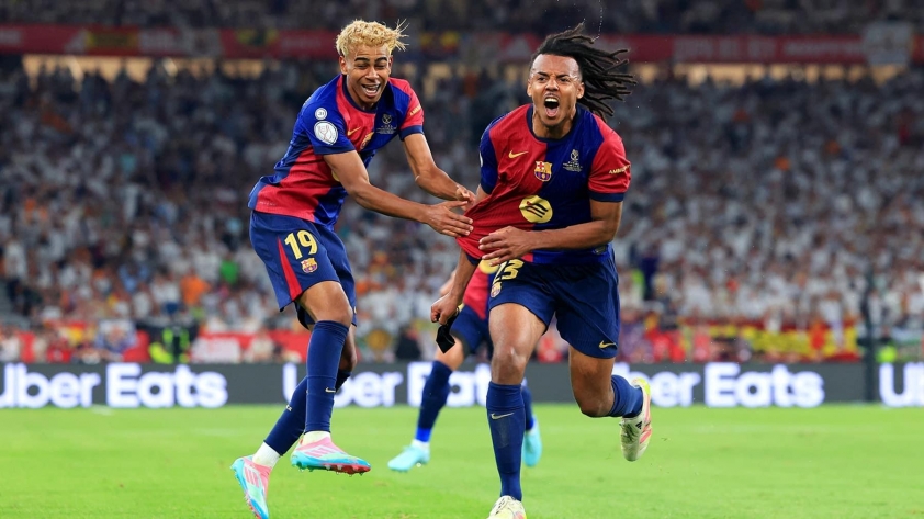 Kounde là người ghi bàn thắng định đoạt chung kết Copa del Rey. Nguồn: Grada3