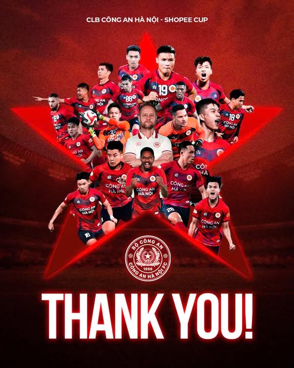 Hành trình đầy tự hào ở Shopee cup của đội bóng ngành công an. Ảnh: CLB