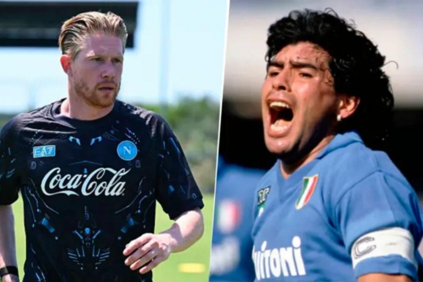 De Bruyne khẳng định anh không bị áp lực bởi di sản của Maradona (Ảnh: Bolavip).