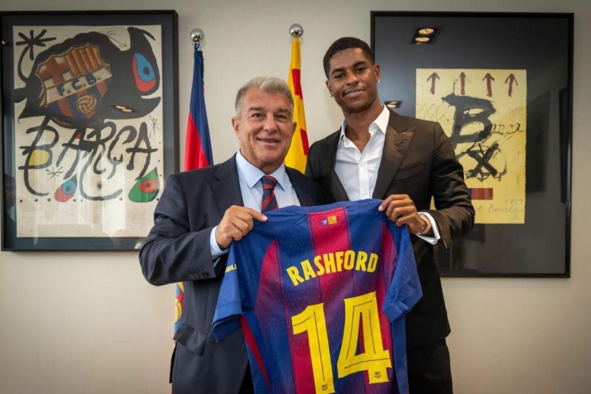 Rashford sẽ mang áo số 14 tại Barca (Ảnh: Trang chủ CLB).
