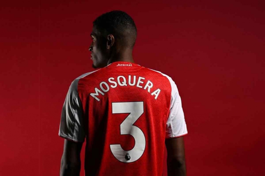 Cristhian Mosquera sẽ mặc áo số 3 tại Arsenal (Ảnh: Arsenal).