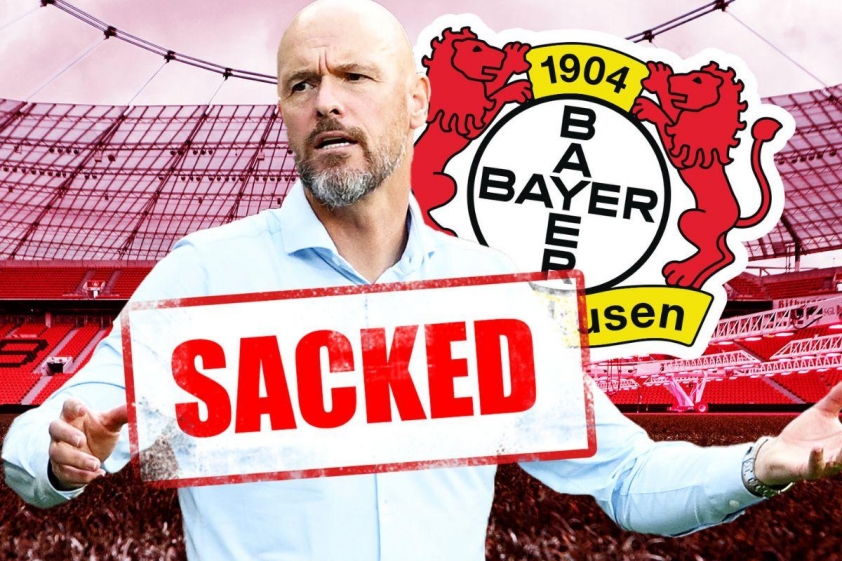 Mới đây, Erik ten Hag bị Bayer Leverkusen sa thải (Ảnh: The Sun).