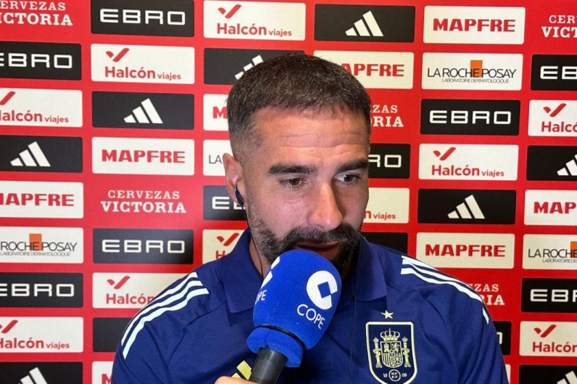 Dani Carvajal chia sẻ về sự khác biệt giữa HLV Carlo Ancelotti và HLV Xabi Alonso (Ảnh: COPE).