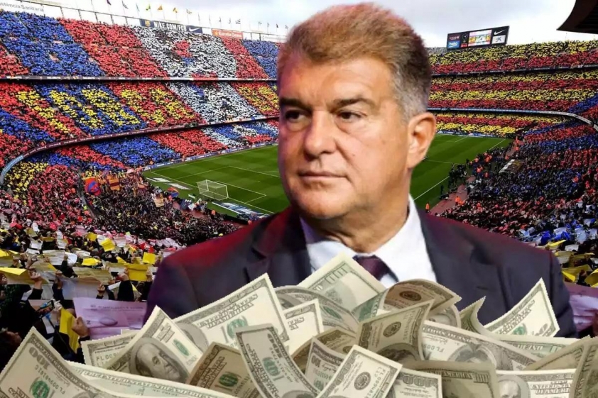 Barca dính vào những rắc rối tài chính dưới thời chủ tịch Joan Laporta. (Ảnh: XCatalunya)