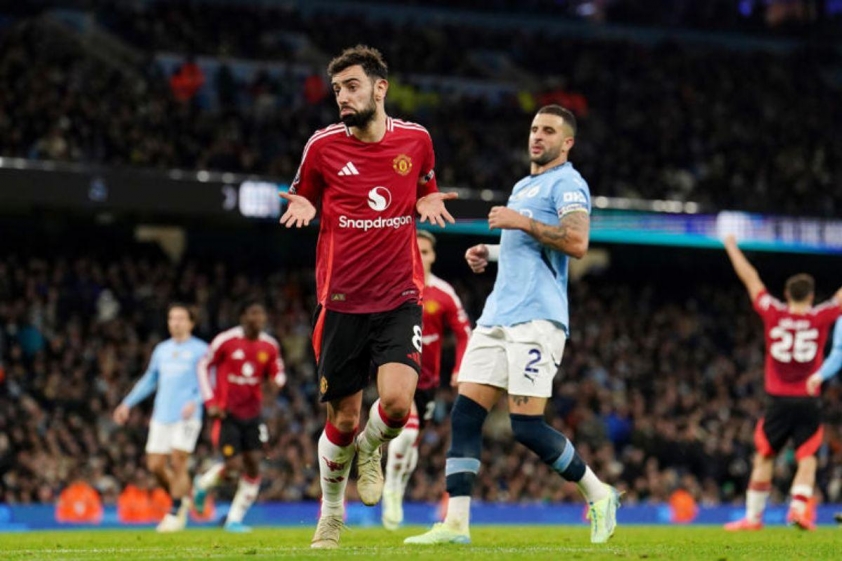 Bruno Fernandes luôn biết cách tỏa sáng khi gặp Man City (Ảnh: MSN).