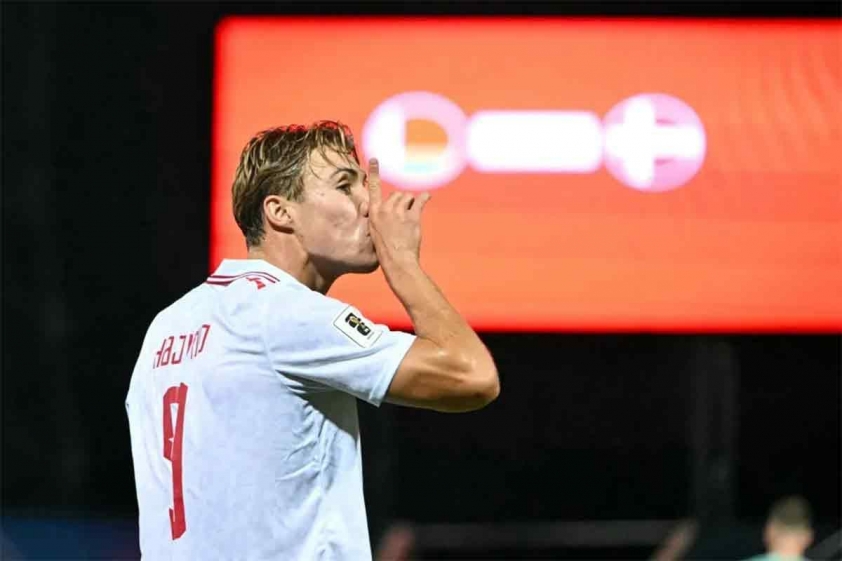 Hojlund đang hồi sinh mạnh mẽ kể từ ngày rời Man United (Ảnh: AFP).