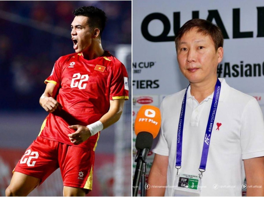 HLV Kim Sang Sik chưa thể hài lòng với hàng công của đội tuyển. (Ảnh: VFF)