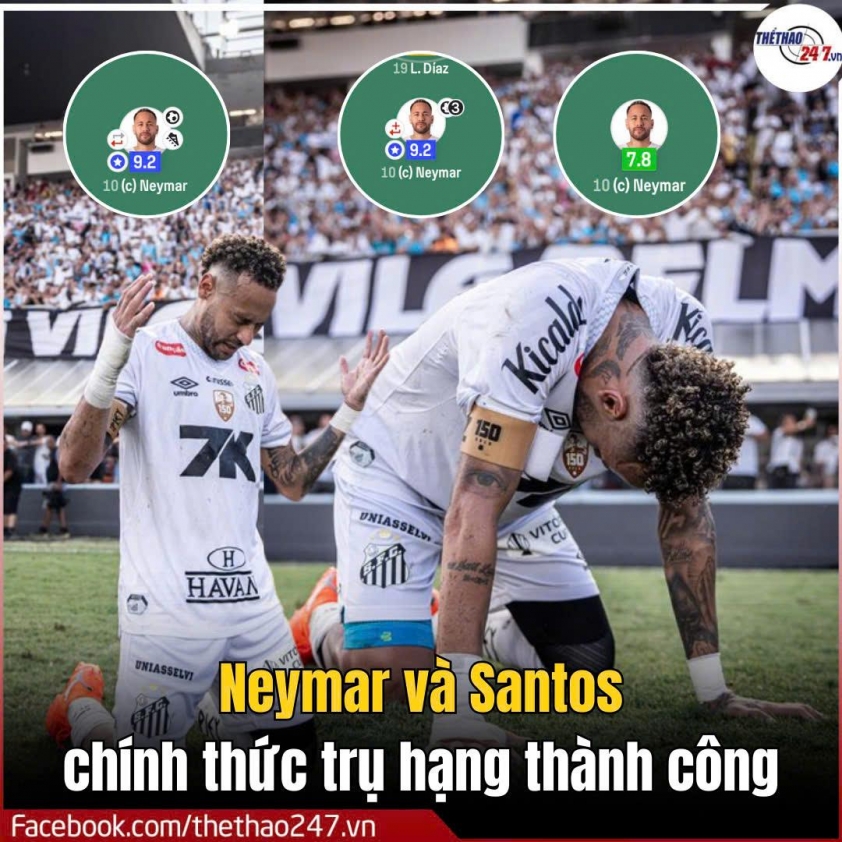 Neymar ra sân cả 3 trận của Santos trong tình trạng chấn thương, ghi 4 bàn và 1 kiến tạo, trong đó có một hat-trick ở trận gặp Juventude.