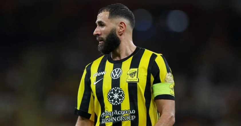 Benzema mới chỉ có 7 bàn trong mùa này cho Al Ittihad. (Ảnh: Goal)