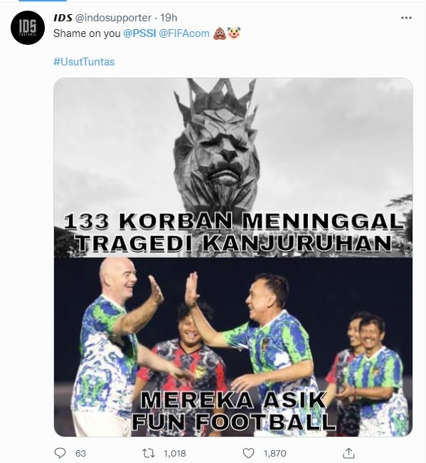 Chủ tịch FIFA và LĐBĐ Indonesia khiến dư luận xứ vạn đảo phẫn nộ 205572