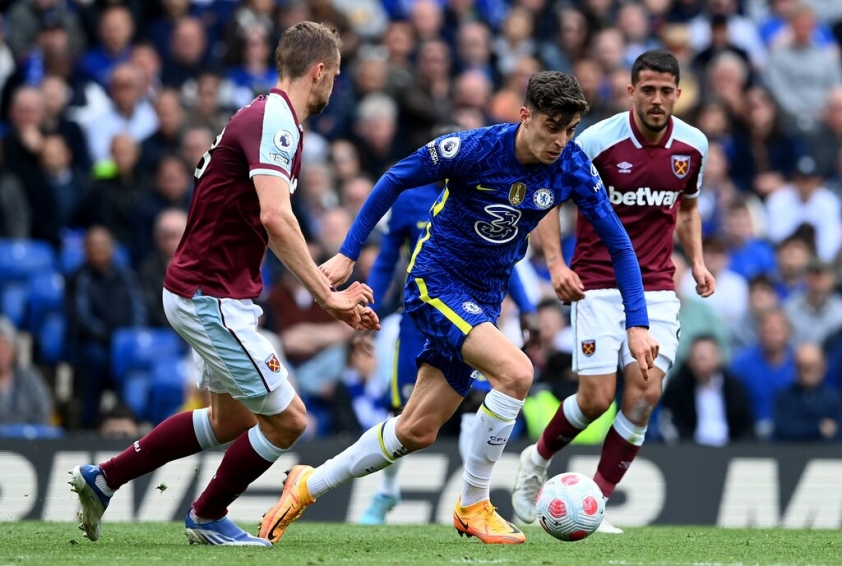 Havertz và các đồng đội đã có một ngày làm việc vất vả trước đội khách West Ham