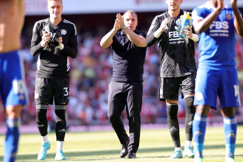 Leicester của HLV Brendan Rodgers chưa thắng trận nào tại Ngoại hạng Anh mùa này