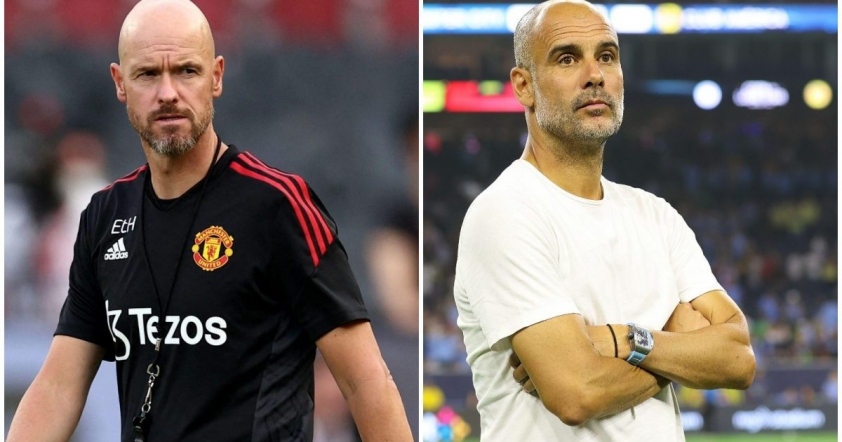Đây sẽ là lần đầu tiên Pep Guardiola và Ten Hag đối đầu tại Ngoại hạng Anh