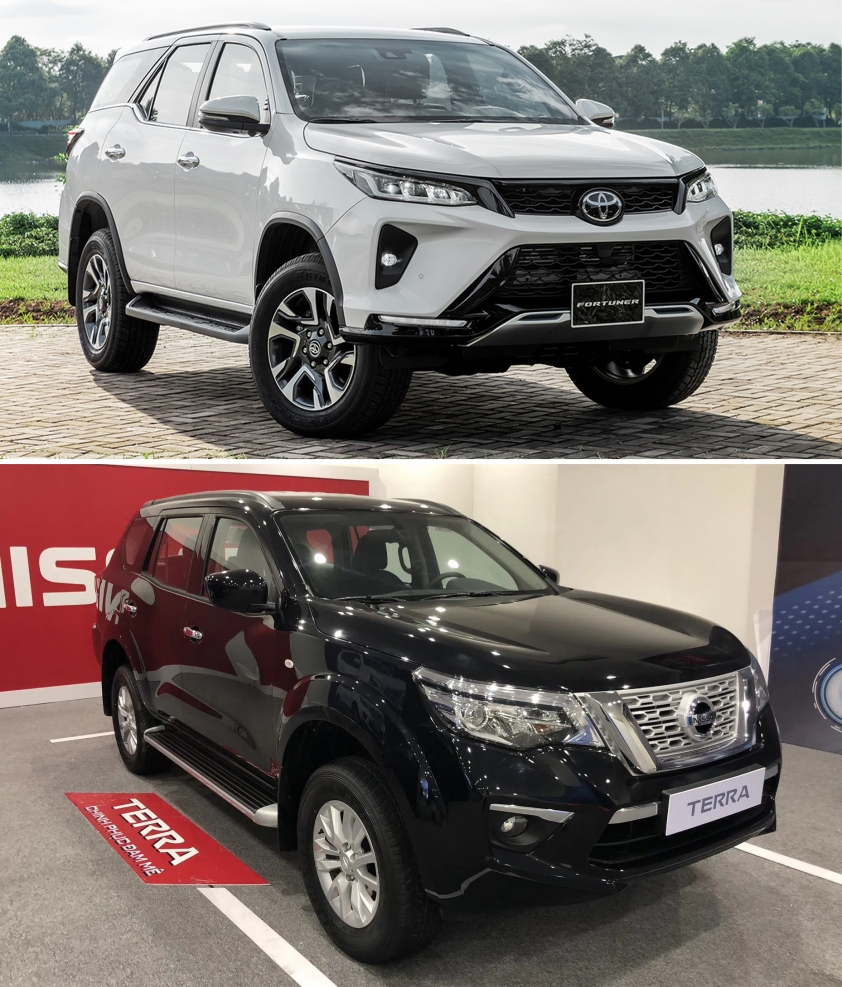 So sánh Toyota Fortuner 2021 và Nissan Terra 2021
