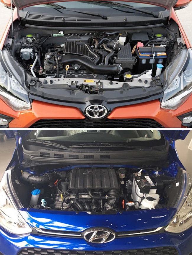 Động cơ Toyota Wigo và Hyundai Grand i10