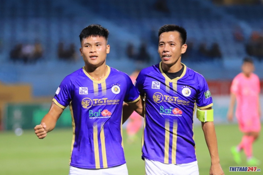 Tuấn Hải ghi bàn duy nhất cho Hà Nội FC.