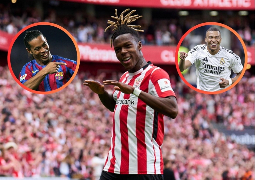 Nico Williams nghiện rê bóng như Ronaldinho và sút góc gần như Mbappe 605273
