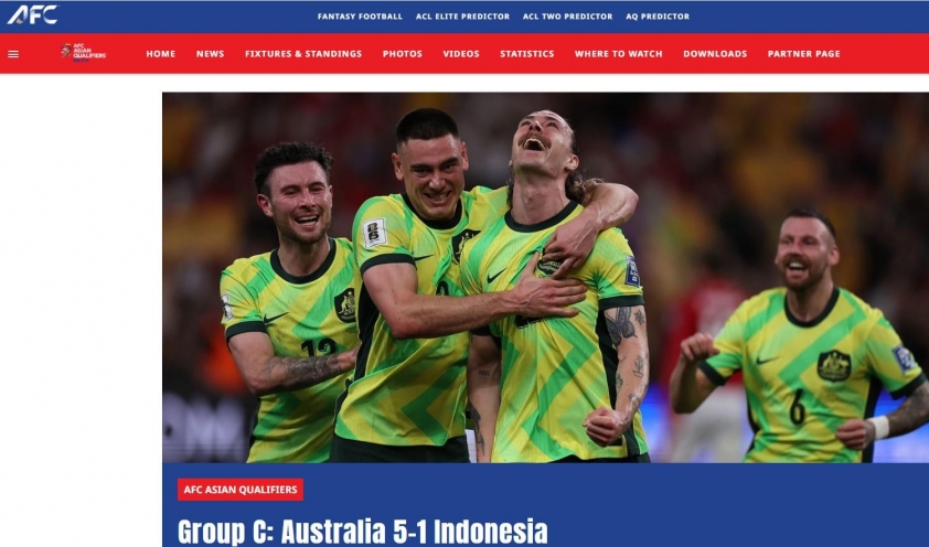 AFC bình luận về trận ĐT Indonesia thua thảm Úc 607946