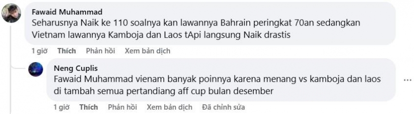CĐV Indonesia phản ứng khi bị ĐT Việt Nam bỏ xa ở BXH FIFA 614876