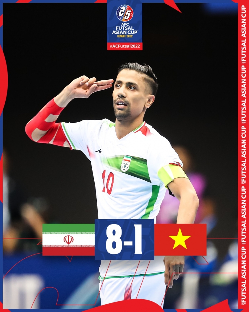 Thắng đậm Việt Nam, đội trưởng Iran khẳng định sẽ vô địch futsal châu Á 197284