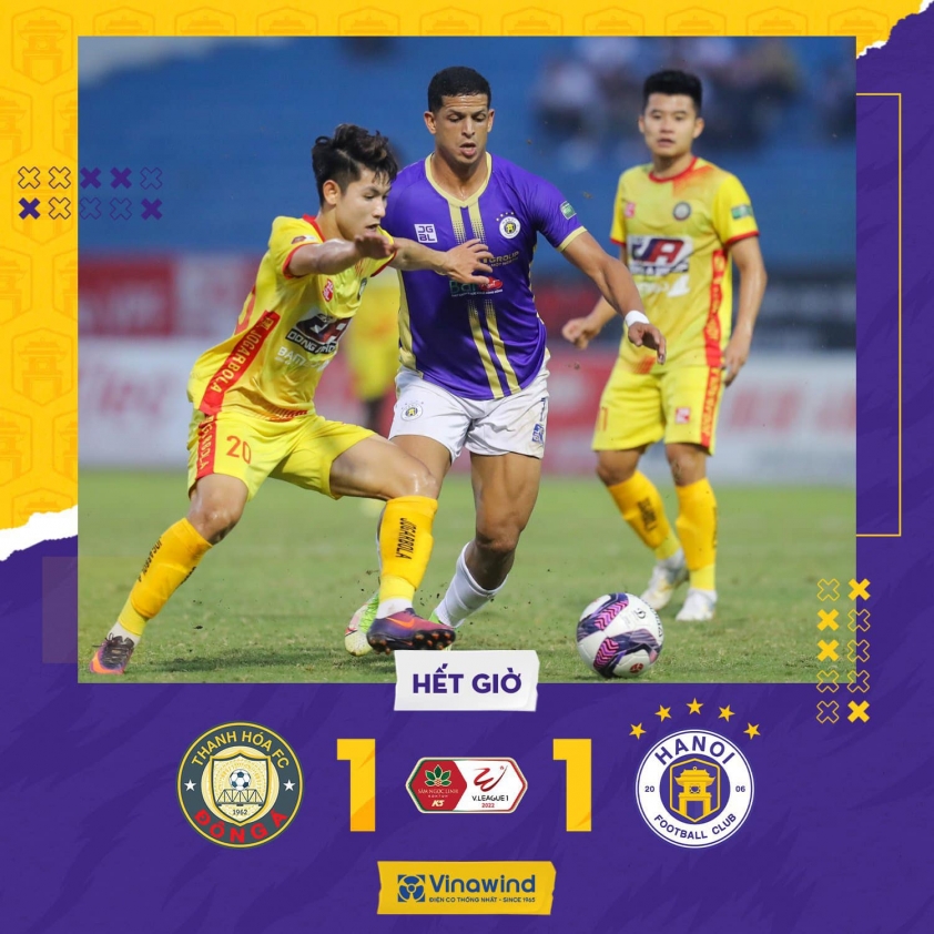 Hà Nội bị cầm chân trên sân Thanh Hóa, cuộc đua V-League ngày càng nóng 213650