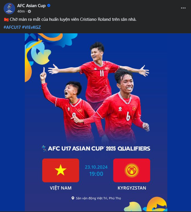 AFC: Chờ màn ra mắt của HLV Cristiano Roland trên sân nhà 546107