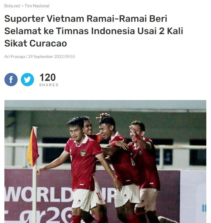 Truyền thông Indonesia gọi CĐV Việt Nam là 'hiện tượng lạ' khi khen ngợi ĐT xứ vạn đảo 194708