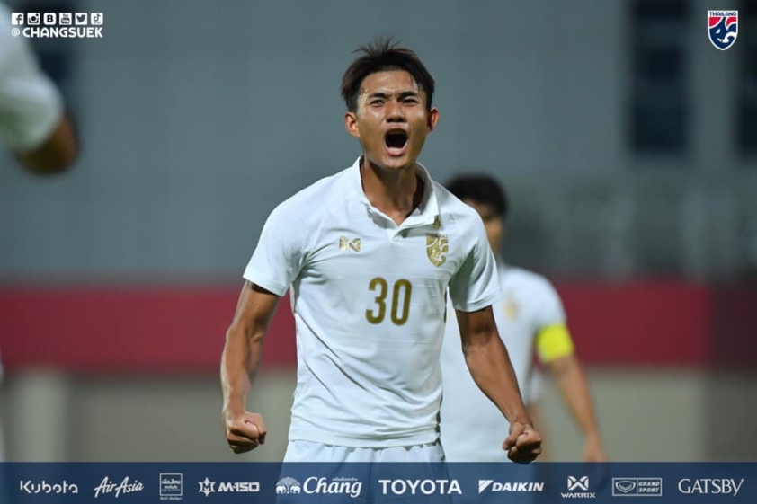 Suphanat có màn trình diễn ấn tượng trước Tajikistan (Ảnh: FA Thailand)