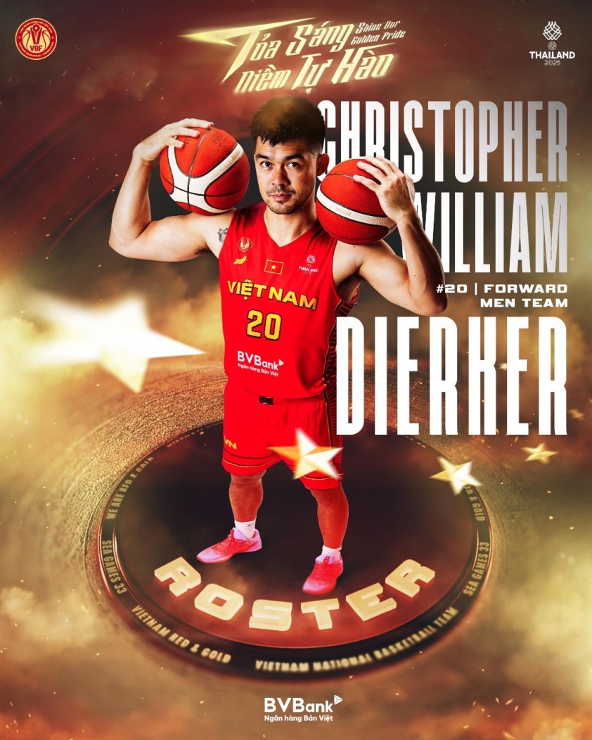 Trung phong cao 2m chi viện cho ĐT bóng rổ Việt Nam tại SEA Games 33 759045