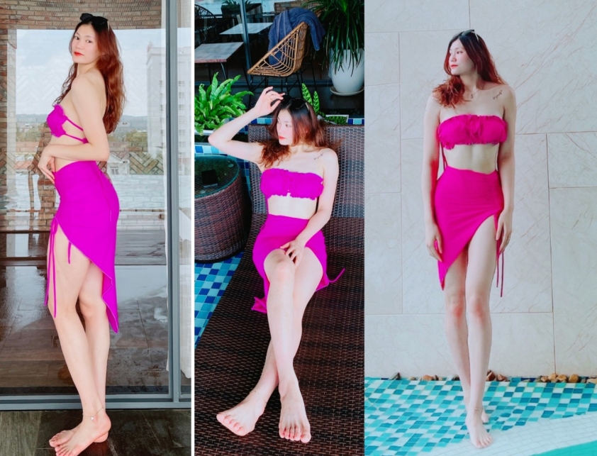 Hot girl bóng chuyền Việt Nam 'khoe dáng' chuẩn người mẫu khi diện áo tắm 142648
