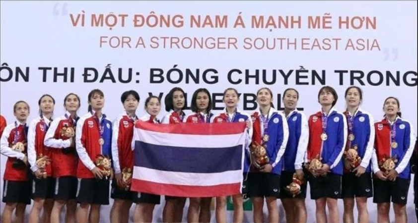Bóng chuyền nữ Thái Lan có nguy cơ 'mất HCV' sau 28 năm bất bại tại ĐNÁ 147903
